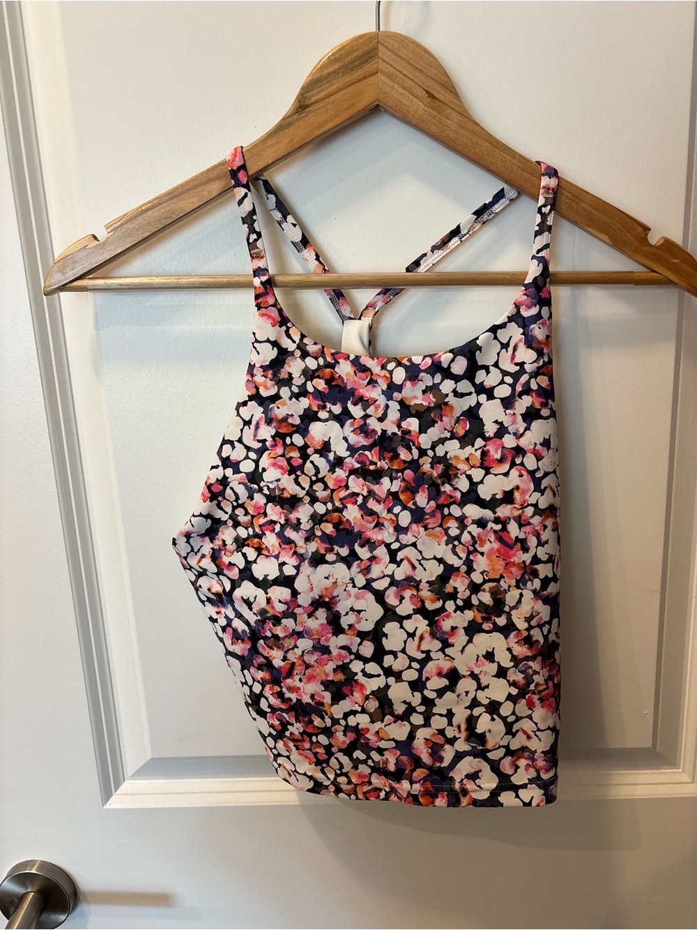 Old Navy Floral Strappy Tank Top - Pink & Black